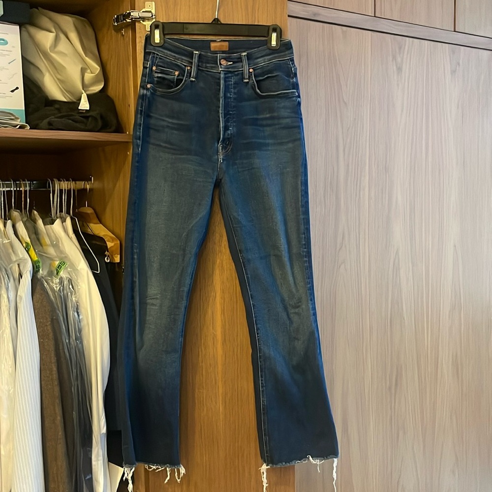 MOTHER THE TRIPPER ANKLE FRAY BOOTCUT JEANS